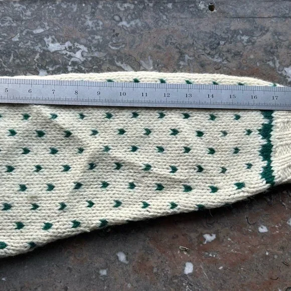 Vtg LL Bean Ragg Wool Dog Boot Sweater Intarsia Puppy Labrador L Cottage Preppy - Picture 5 of 11